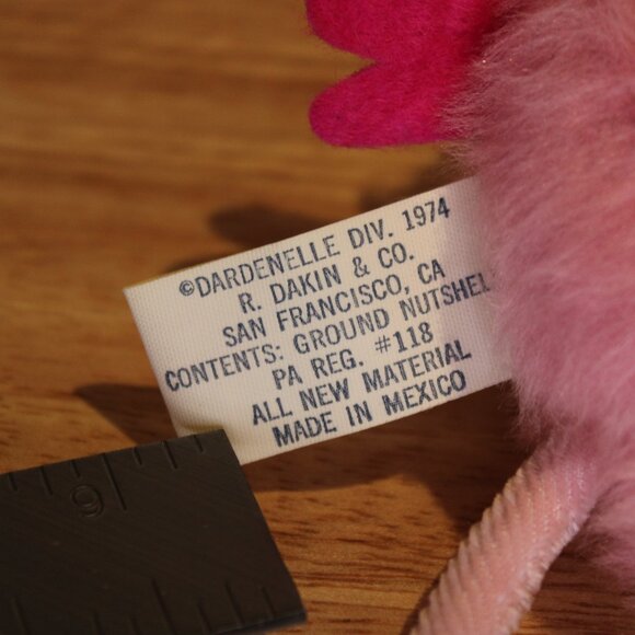 vintage R. Dakin & Co. '74 pink mouse Plush pillow pets bean bag GUC - Picture 5 of 6